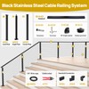 HOPUMTAN 10 Pack Black Swageless Cable Fittings 1/8" Invisible Cable