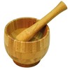 Point-Virgule Bamboo Mortar with Pestle Diameter 12 cm Height 10