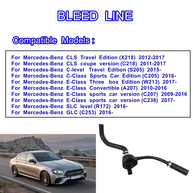 Bleed Line Hose,Compatible with Benz GLC SLC CLS C E-Class