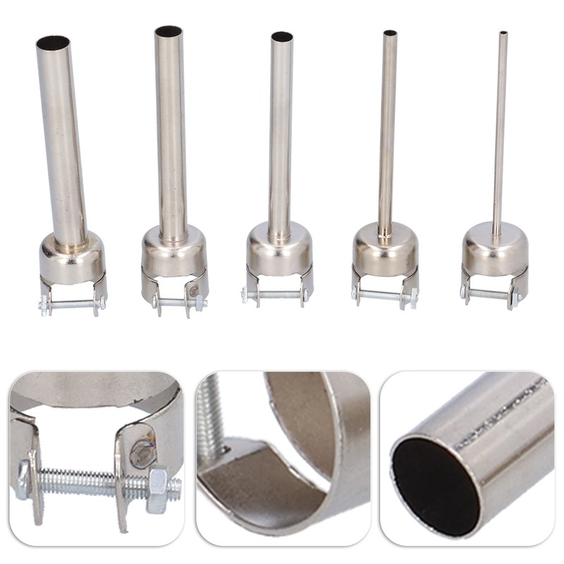 5Pcs Hot Air Gun Nozzle Kit Lengthened Straight 850 BGA