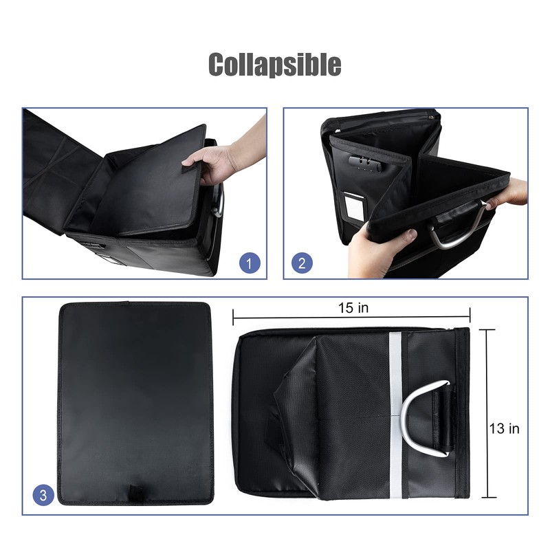 Fireproof Document File Organizer Box, Fireproof Safe Box with Lock,