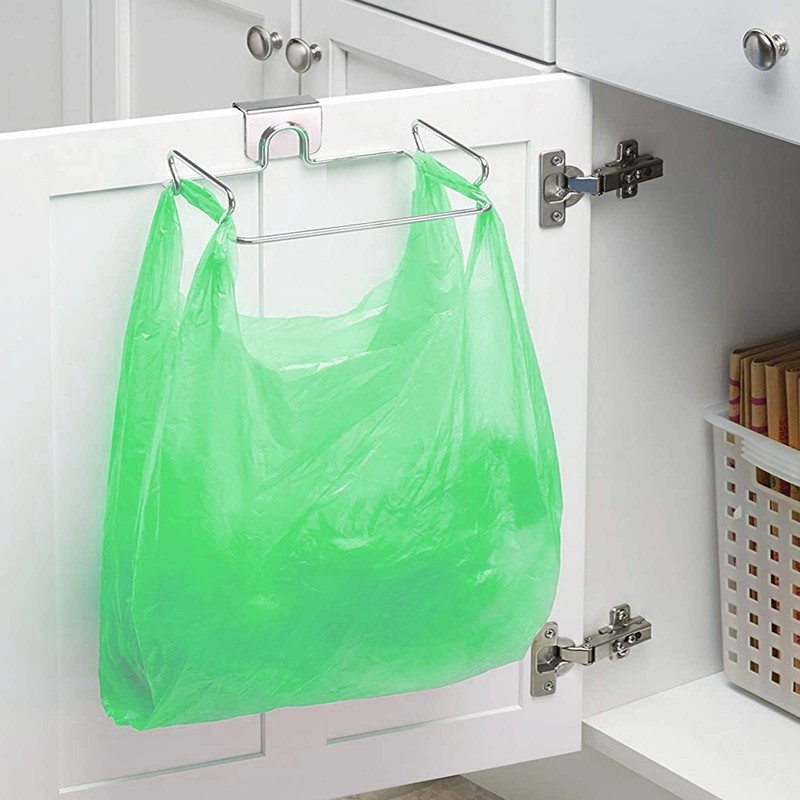 OYSIR Large Stainless Steel Trash Bag Holder for Kitchen Cabinets