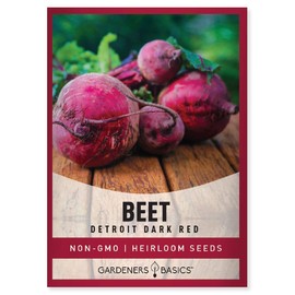 Gardeners Basics, Beet Seeds for Planting Detroit Dark Red 100 Heirloom Non-GMO Beets Plant Seeds for Home Garden Vegetables Makes a Great Gift for Gardeners