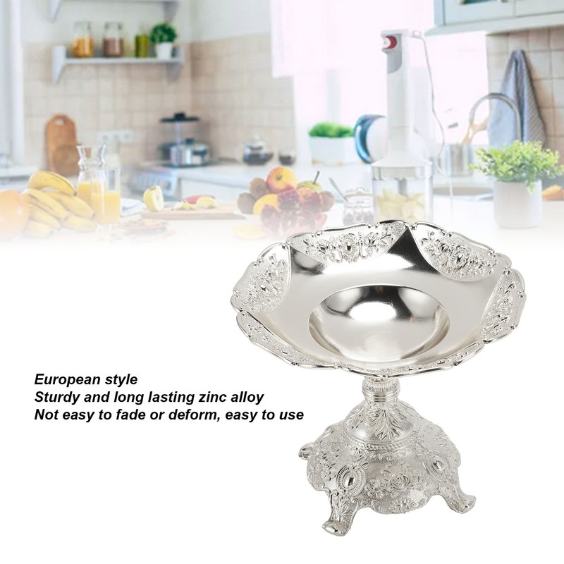 European Style Fruit Tray Metal Zinc Alloy Snack Nut Food
