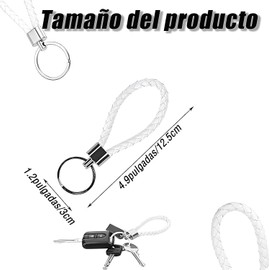 8 Llaveros Cuero Trenzado 8 Colores Cuerda Tejida Mano Cuerda Tejida Mano Diseño Sencillo Resistente,Perfectos para Llaves de AutomóViles y Motos,Uso Unisex para Adultos y Niños