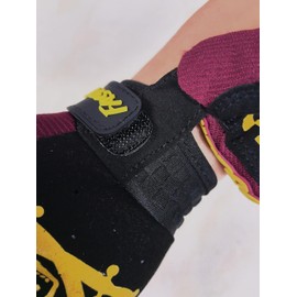 EXCEREY Skull Cycling Gloves Mountain Bike Gloves for Outdoor Sports, Driving, Climbing for Men & Women (Red, M)