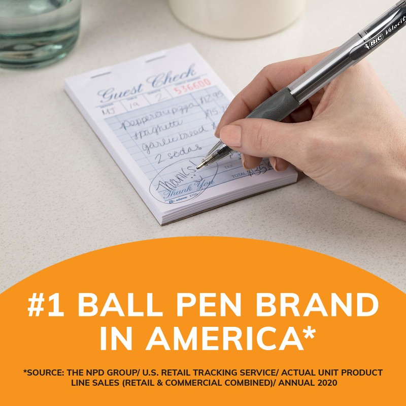 BIC Glide Bold Blue Ballpoint Pens, Bold Point (1.6mm), 4-Count