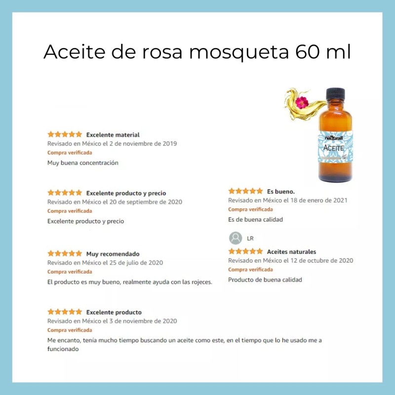 Natturall Aceite Rosa Mosqueta Y Aceite De Moringa Antiarrugas Natural
