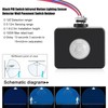 Motion Sensor, AC 110-240V IP54 Outdoor Use Pir Sensor 62