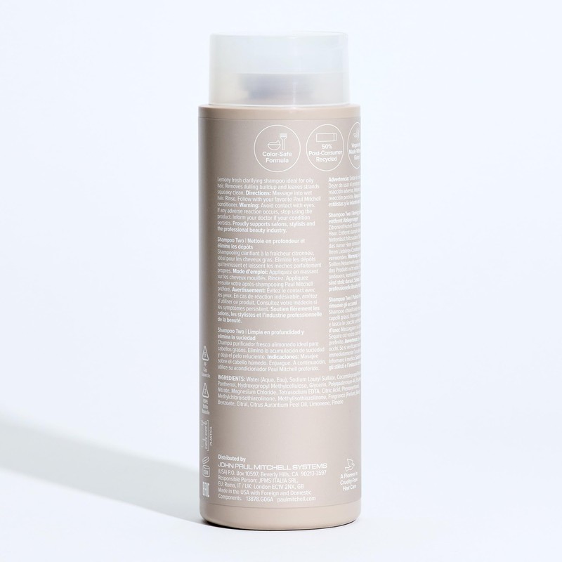 Paul Mitchell Shampoo Two, Clarifying Shampoo, Deep Cleanses + Removes