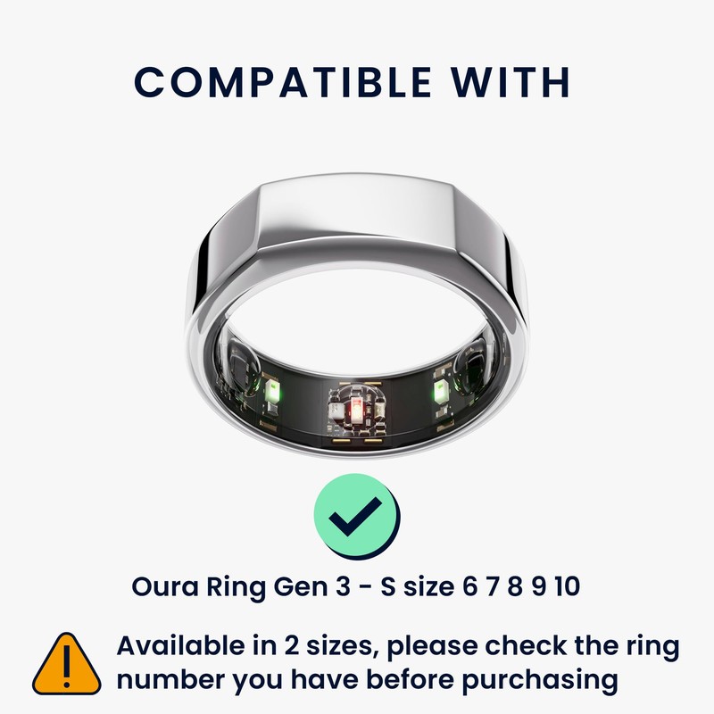 kwmobile 3X Smart Ring Protective Cover Compatible with Oura Ring