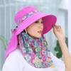 Women Sun Protection Hat Ponytail Neck Face Flap Cover Garden