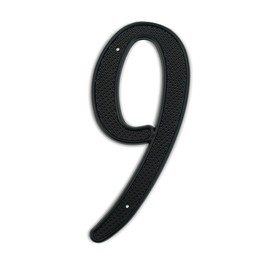 HASWARE House Number 4 inch (10 cm) Address Numbers Stylish Door Alphabet Plaque Street Home Decor Zinc Alloy (9, Black)
