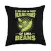 Lima Bean Funny Planting Vegetable Seeds Throw Pillow