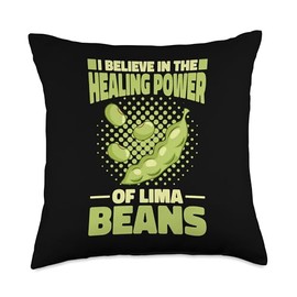 Lima Bean Funny Planting Vegetable Seeds Throw Pillow
