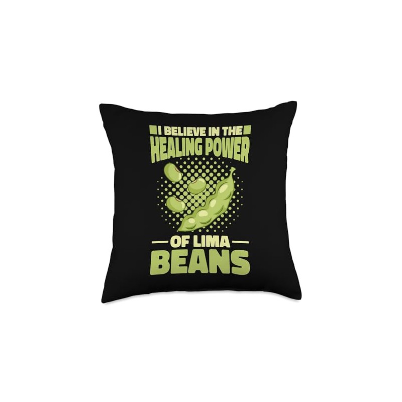 Lima Bean Funny Planting Vegetable Seeds Throw Pillow