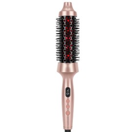 Prizm - Cepillo térmico infrarrojo para un aspecto soplado, herramienta de peinado térmico iónico redondo de 1.5 pulgadas que hace que el cabello sea más suave y se vuelva natural, 4 temperaturas
