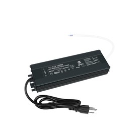 IP67 Waterproof LED Driver ，Low Voltage Transformer 150W Watts LED Power Supply 90-130V AC to 12V DC 12.5A Adapter for Indoor Outdoor LED Lights