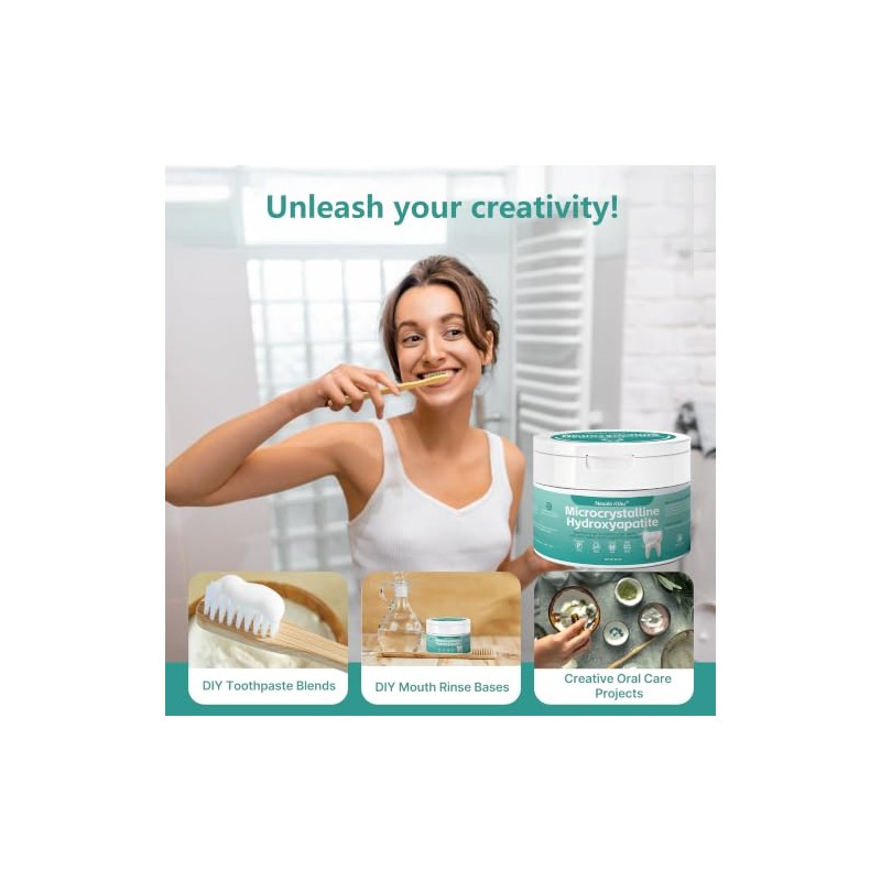 100% Pure Microcrystalline Hydroxyapatite Powder,Non-Nano | MCHA for DIY Oral