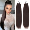 Pack of 2 Brown Braiding Ponytail Extension Braid With Hair
