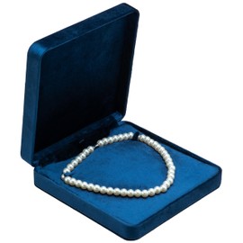 Akangbox Large Velvet Necklace Box for Chunky Necklaces & Pearl Necklaces