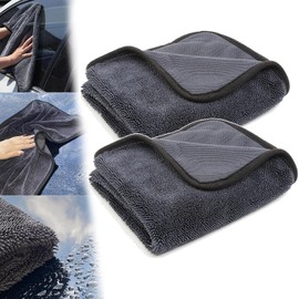 Bathroom Drying Cloth, Streak Free Microfiber Magic Cleaning Wipes, Drying Towel Microfiber Quick，Thickened Magic Cleaning ClothShower for Car Detailing, Kitchen, Window Clean Cloth (2PCS, 40 * 40cm)