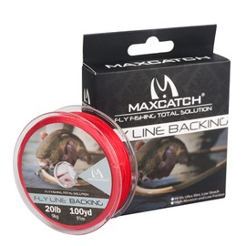 MAXIMUMCATCH Fly Fishing Backing Fly Fishing Braided Nylon Cords 20/30 lb,100/300 yards (20 lb 300 yds, Red)