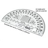Military Protractor 9 Inch — Degrees & Mils, Meters &