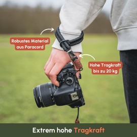 C-Rope Camera Hand Strap The Claw Handwoven Paracord Camera Strap with Quick Release System Black