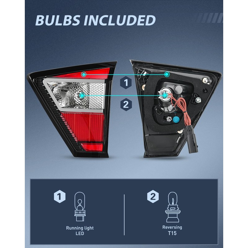 Nilight Taillight Assembly Compatible with 2017 2018 2019 Ford Escape