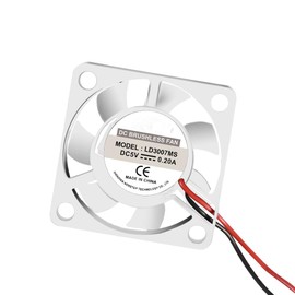 2PCS 30x30x7mm Fan for Raspberry Pi, Dorhea for Raspberry Pi Cooling Fan Brushless 3007 Fan CPU 3.3V 5V Cooling Fan for Raspberry Pi 4 Model B, 3 B+, Pi 3, Pi 2, Pi 1 B+, RetroFlag NESPI Case