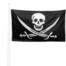 KliKil Pirate Flag Calico Jack Durable Outdoor 3x5ft 1 Pirate Flag Reinforced Pirate Sword