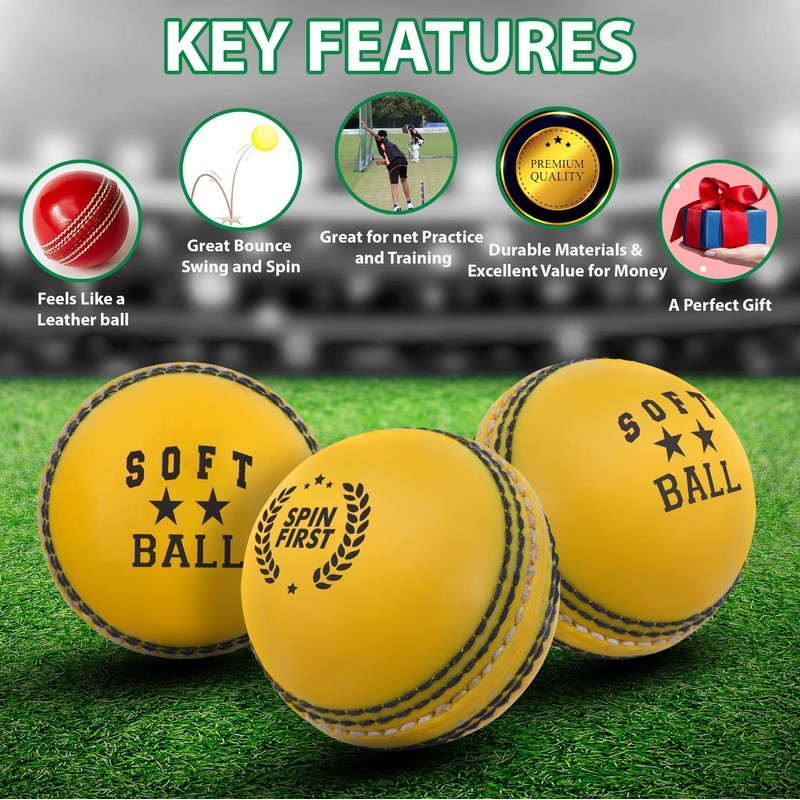 ADS SPORTS Soft Cricket Balls For Practice & Excellent Training