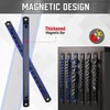 ALOANES 6-Piece Magnetic Socket Organizer, Heavy Duty Aluminum Socket Rails