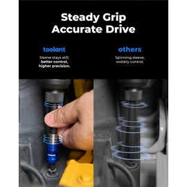 toolant 12" Magnetic Drill Bit Extension, Quick-Insert Bit Holder with Anti-Wobble Sleeve, Strong Magnet, 1/4" Hex Shank, Alloy & Stainless Steel for Impact Driver