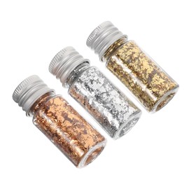 TEHAUX Gold Foil Nail Glitters Foil Wraps Nail Charms 1 Set DIY Manicure Decorative Flakes