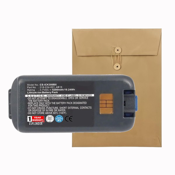 XSPLENDOR CS 5200mAh Replacement Battery for INTERMEC CK3 CK3A CK3C