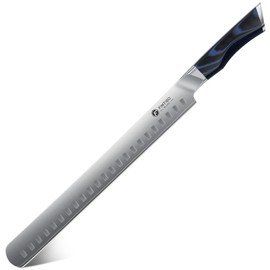 Brisket Slicing Knife, 11.6 Inch Carving Knife, Japanese High Carbon Steel Slicing Knives with VG10 Steel Core & G10 Handle, Full Tang Ultra Sharp Meat Cleaver for BBQ, Turkey, Roast, Brisket