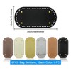 6 Pack PU Leather Bag Bottom Oval Wallet Bottom for