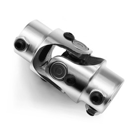 RABROPAR 13/16" 36 Spline X 3/4" DD Single Steering Shaft Universal U Joint Coupling Chrome 3-1/4" Overall Length