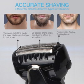 Professional Mens Shaver Razor Blades Set Cartridges & Refills Kit Suitable for Panasonic WES9025PC 4-Blade Shaver ES-LA63AA, ES-LA63-S Replacement by DEARCOOL