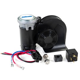 HornBlasters 12-Volt Black Compact Electric Truck Horn