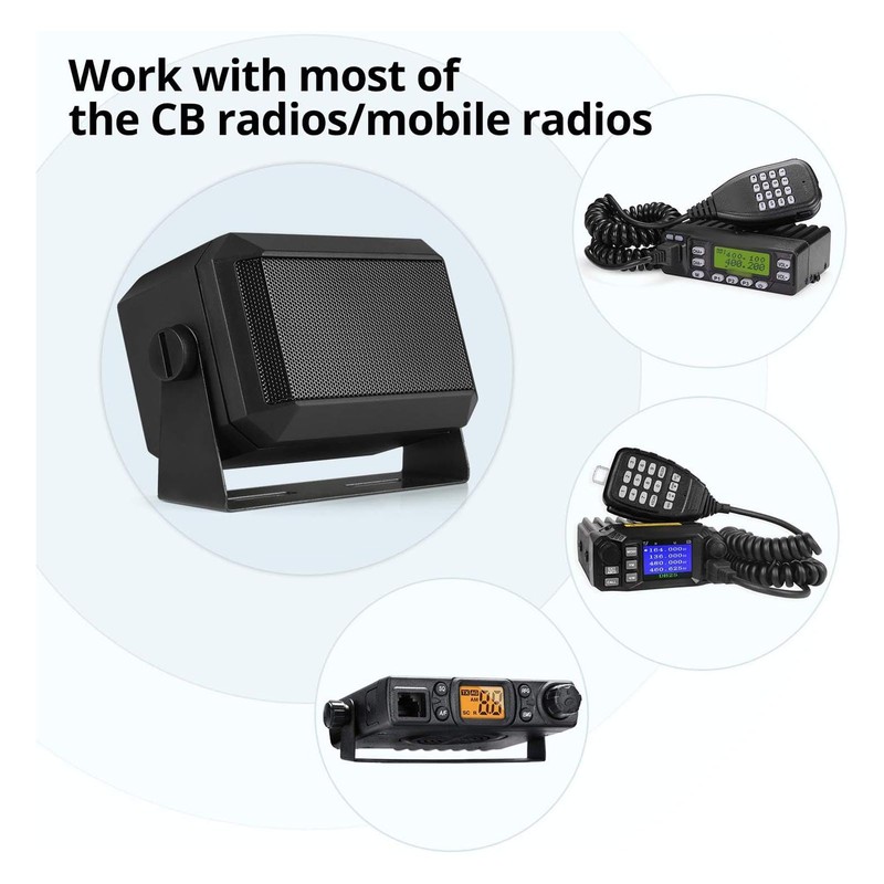 Car Radio External Speaker, Rectangular External Communication Speaker for Amateur