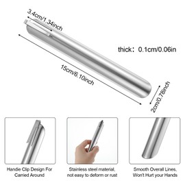 Classicseali 2PCS Crumb Sweeper,304 Stainless Steel Crumbers for Servers, Durable Table Crumber, Tablecloths for Restaurants and Homes, Tool Accessories for Waiters and Waitresses, Silver