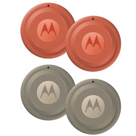 Motorola Moto Tag 2 (Funciona con Android Find My Device y Find Hub) Bluetooth 6.0 y UWB (Paquete de 4 (2 Verdes 2 Naranjas))