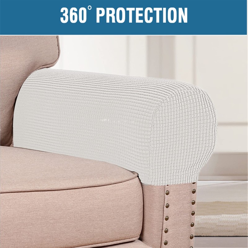 Stretch Armrest Covers (Set of 2) – Anti-Slip Spandex Jacquard