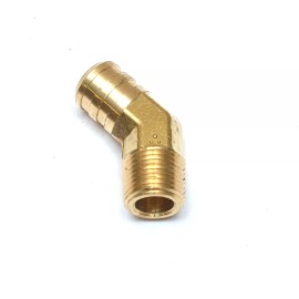 Unbranded 5/8 Hose Id Barb 3/8 Male Npt 45 Degree Elbow Brass Fitting Air Oil Gas Fuel