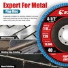 EZARC Flap Discs 80 Grit, 4 1/2 x 7/8-Inch Flap