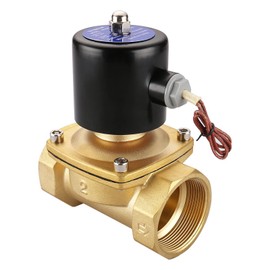 Baomain 2 inch DC 24V Brass Electric Solenoid Valve Water Air NC Valve 2W-500-50