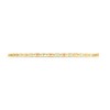 Floreo 10k Tri-Color Gold 2mm Valentino Link Chain Bracelet, 8